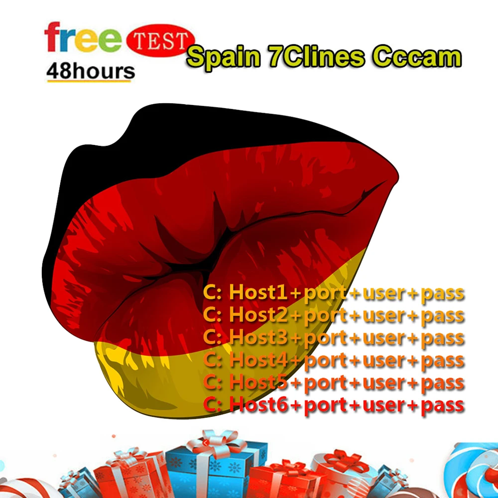 

10 Lines CCCAM HD AV Cable for Satellite Receiver 1 Year Cccam 8 line for DVB S2 Europe clines for Free Sat V8 V7 Free Shipping