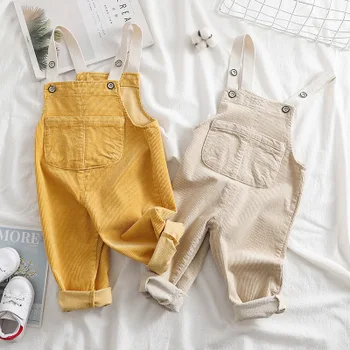 

Korean Baby Overalls Pants 2020 Spring New Boys and Girls Children Corduroy Strap Trousers Toddler Boys Casual Jumpsuits Overall