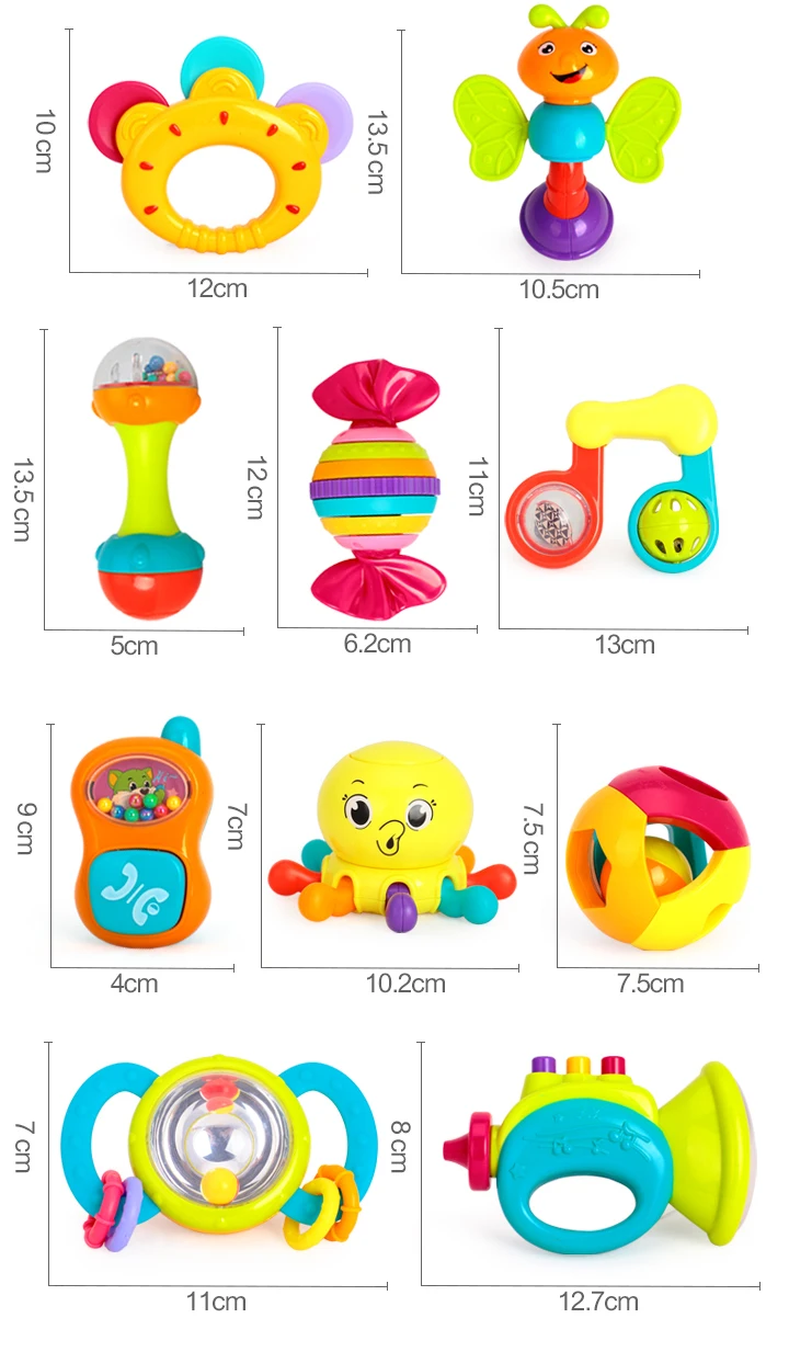 Lot de 10 Hochet - HOLA 5 Lot de 10 Hochet - HOLA