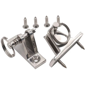 

2 Pack Bimini Top 90°Deck Hinge with Removable Pin 316 Stainless Steel