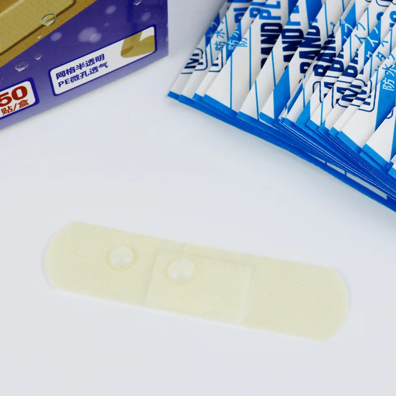 50Pcs/Pack Waterproof Band Aid Breathable BandagesTranslucent  Hemostasis Adhesive  First Aid Emergency Kit For Adult Kids