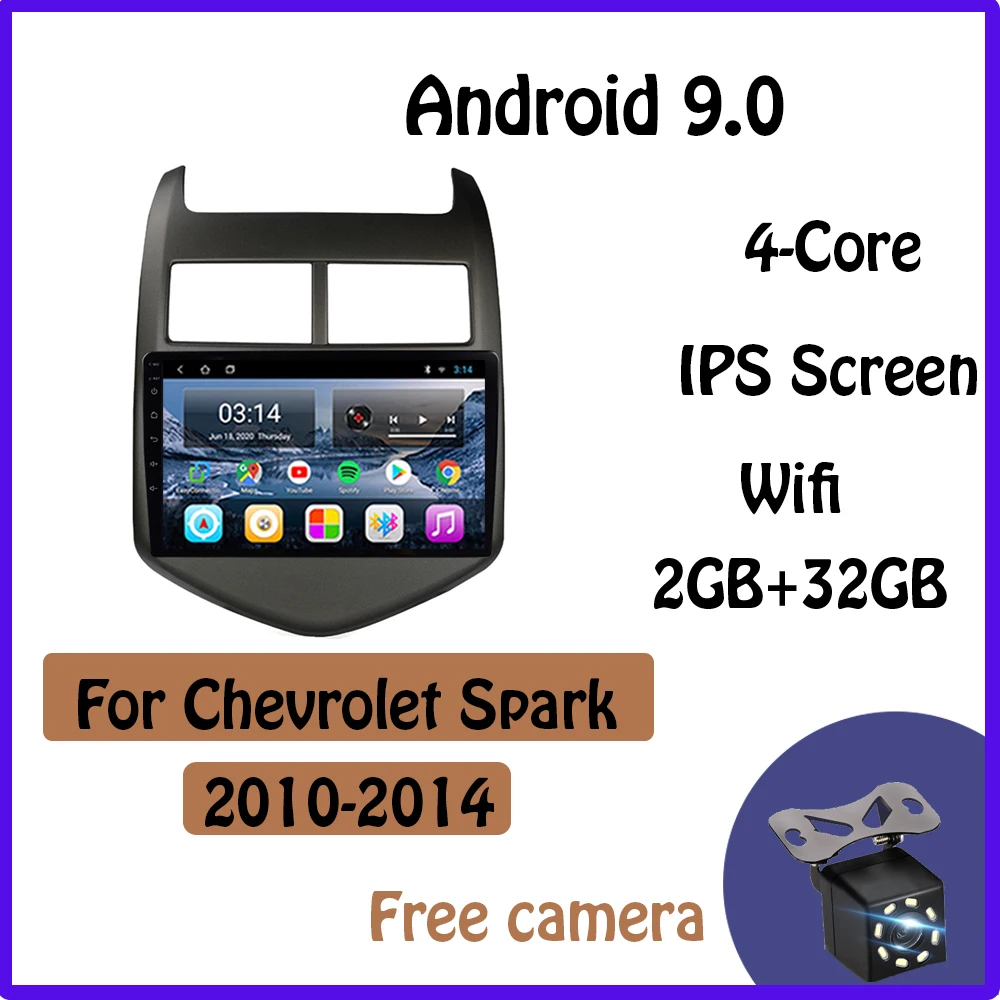 Android 9 0 DVD ”IPS Автомобильная навигационная система GPS Stereo Media Auto Radio для Chevrolet Spark