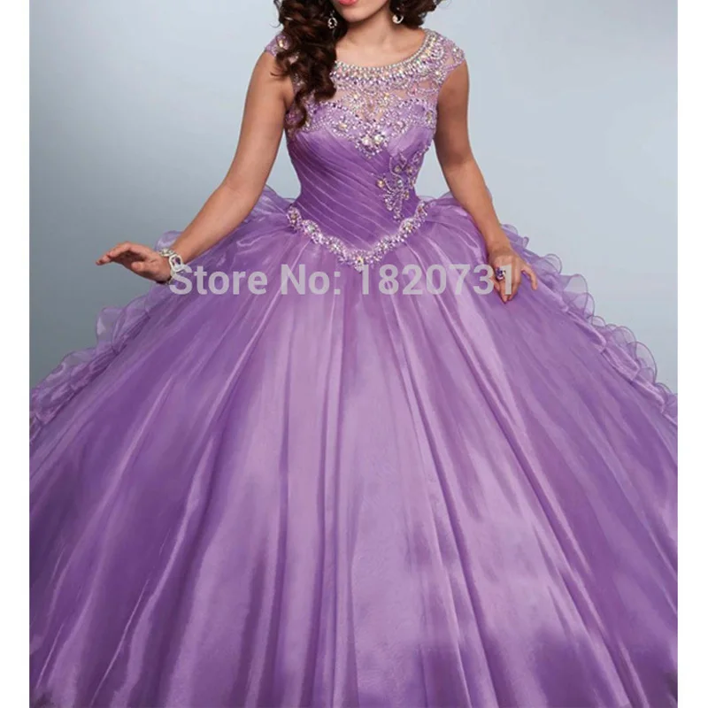 Новинка 2020 бальное платье светло-фиолетового цвета платья Quinceanera милое 16-летнее