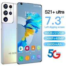 

S21 Ultra Global Version Smart Phone Android 10.0 16GB RAM 512GB ROM Dual Sim Unlocked Mobile Phone 7.3 Inch MTK 6799 Deca Core