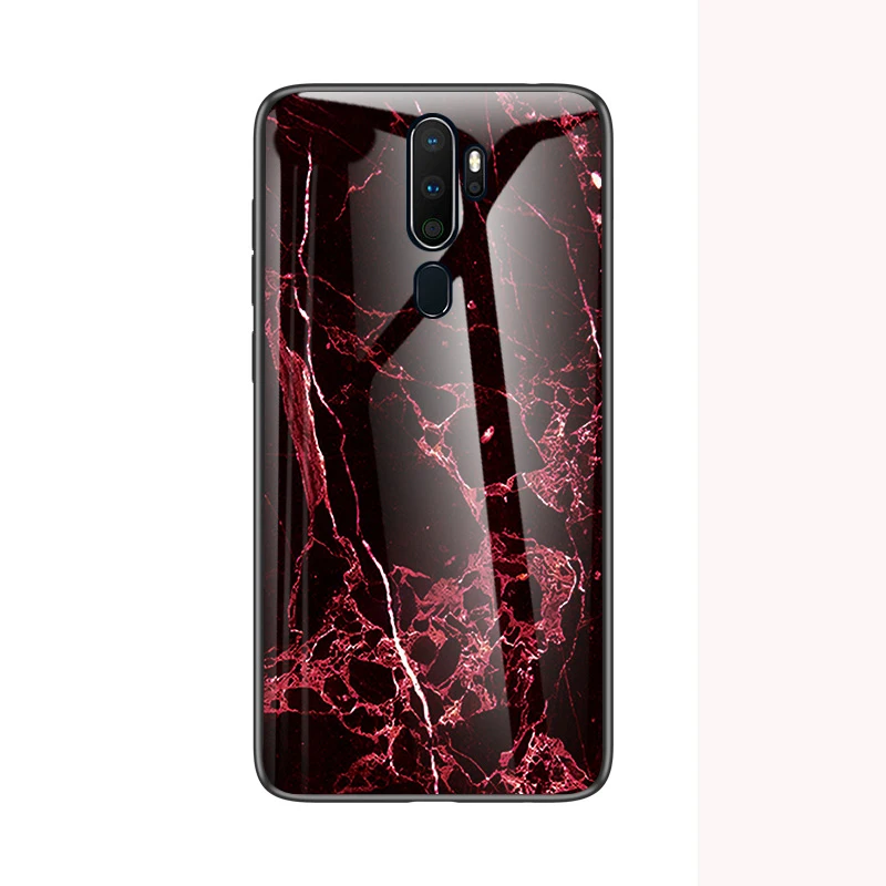 2 Для oppo A5 чехол градиентный мрамор твердый закаленное стекло резиновый чехол для oppo A9 oppo A11X чехол s coque funda - Цвет: 2