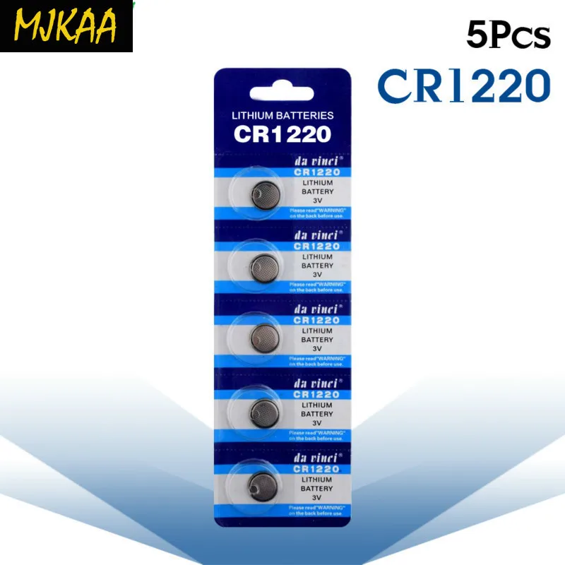 5 шт. CR1220 кнопочные батареи DL1220 BR1220 LM1220 литиевая батарея для монет 3 в CR 1220 часов