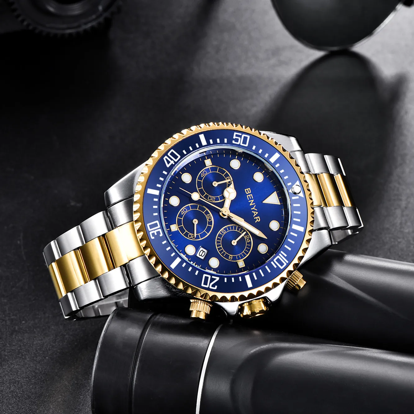 Online BENYAR 2020 Mens Casual Sport Uhr Top Marke Luxus Armee Military Herren Armbanduhr edelstahl Uhr Relogio Masculino