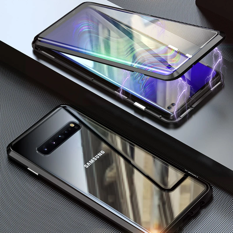 Front Glass Full 360 Case For Samsung Galaxy S9 S8 Plus S Note 9 8 Note8 Note9 S9Plus Magnetic Bumper Samsung S9Plus Case S8Plus