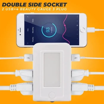 

4-In-1 Inductive Power Adapter USB Charging Socket Smart LED Night Light Living Room Bedroom Night Lamp