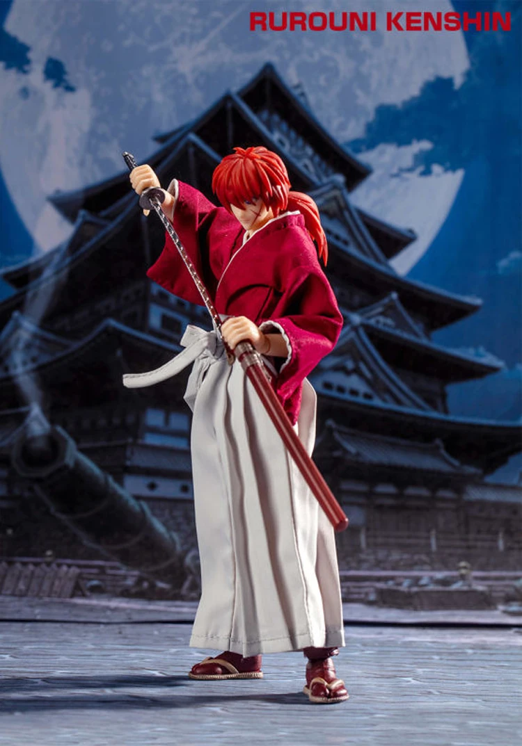 Modelo em Estoque Anime-land Dasin Great Toys gt Rurouni Kenshin Himura Shf 1 12 16cm 6 Inch 2ª Lançamento Pvc Açao Figura - 2 Himura SHF 1 12 16cm 6 inch