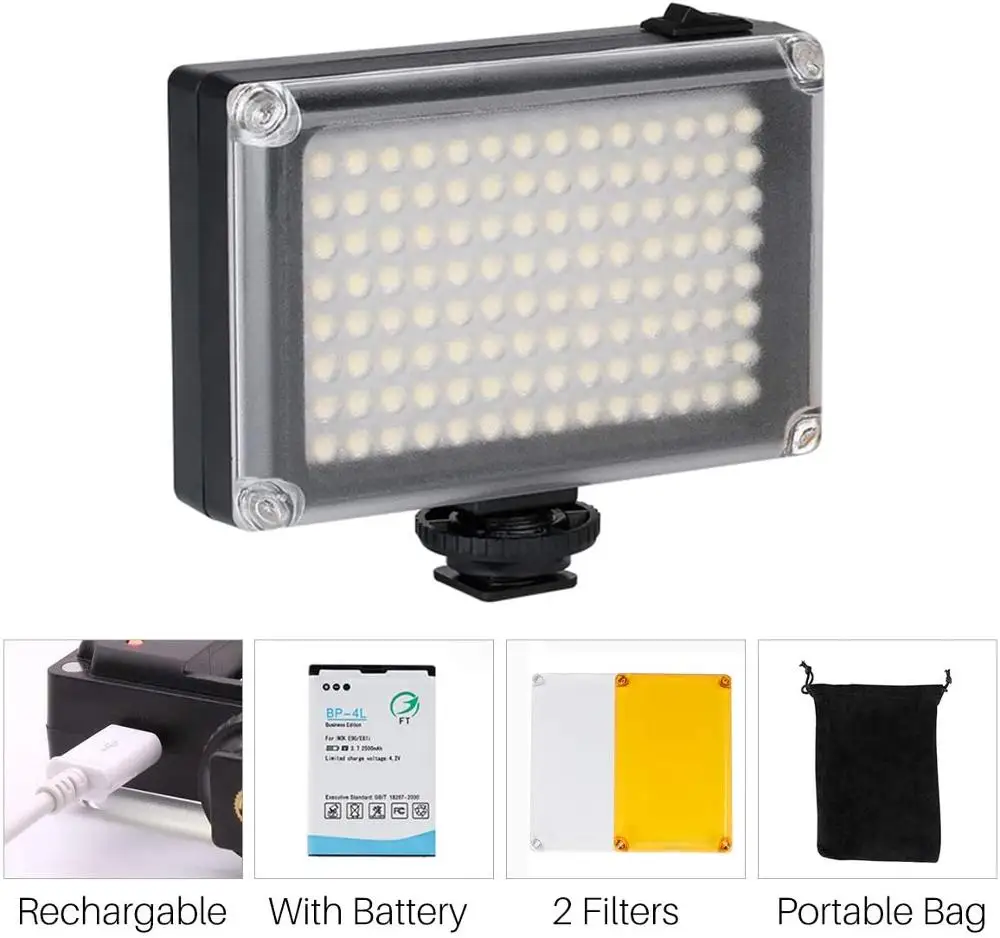 Ulanzi 96 DSLR LED Video Light On Camera Photo Studio Lighting Hot Shoe LED Vlog Fill Light Lamp for Smartphone DSLR SLR Camera|light on camera|video lightphoto light - AliExpress