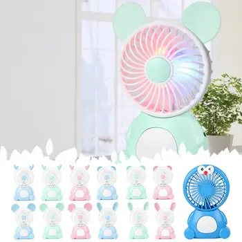 

USB Night Light Students Adult Outdoor Travel Handheld Electric Fan Air Conditioner Cooler Cooling Fan for Summer