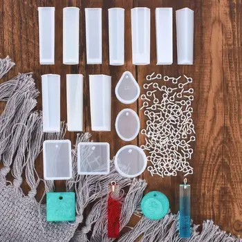 

Silicone Crystal Epoxy Hanging Ornaments Mold Pendant Casting Mould Handmade DIY Crafts Jewelry Making Tool