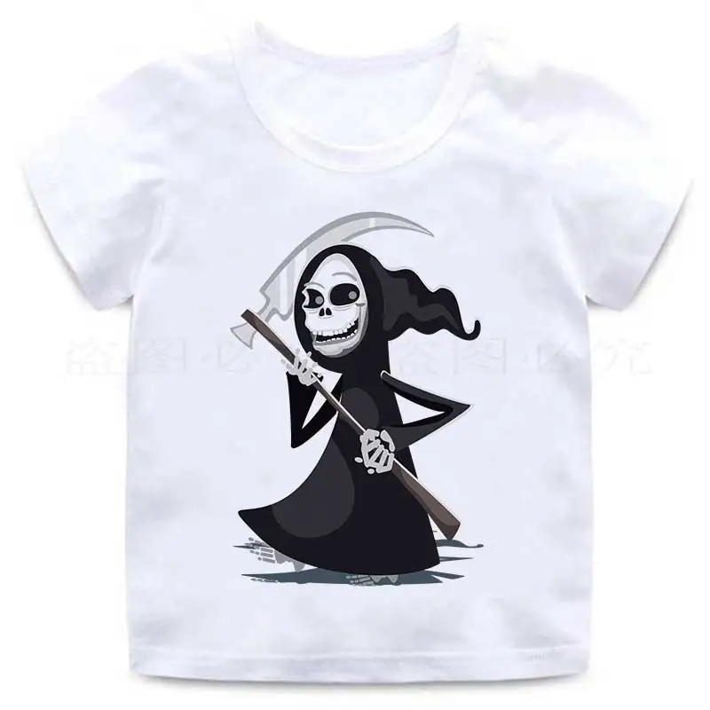 T Shirt Cartoon Baby Kids Boys Girls Children Cotton Short Sleeves Summer Clothing Print Halloween bat costume fashion witch Tee