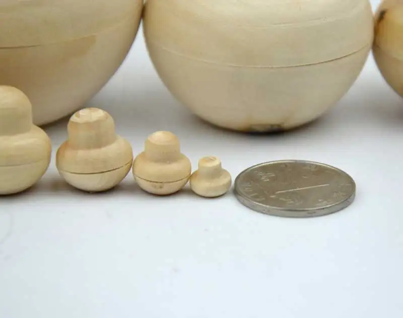 10 шт. новые деревянные эмбрионы русские Матрешки Matryoshka куклы игрушки Неокрашенный DIY пустой для детей подарок высокое качество