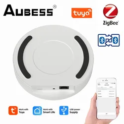 Aubess Graffiti Smart Zigbee Bluetooth-Compatible Mesh Three In One Multi Mode Gateway Zigbee Hub Tuya APP Voice Control Bridge
