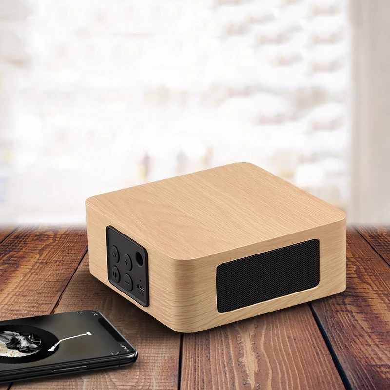 Q1A Деревянный беспроводной динамик Bluetooth 4,2 динамик s стерео музыкальная звуковая коробка Бас Сабвуфер Портативный динамик s звуковая панель для ПК телефонов