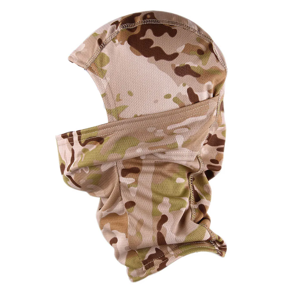 Наружная маска для лица с защитой от ультрафиолета, быстросохнущая камуфляжная Ветрозащитная маска для езды на велосипеде, шарф для защиты шеи, военная шапка для защиты головы