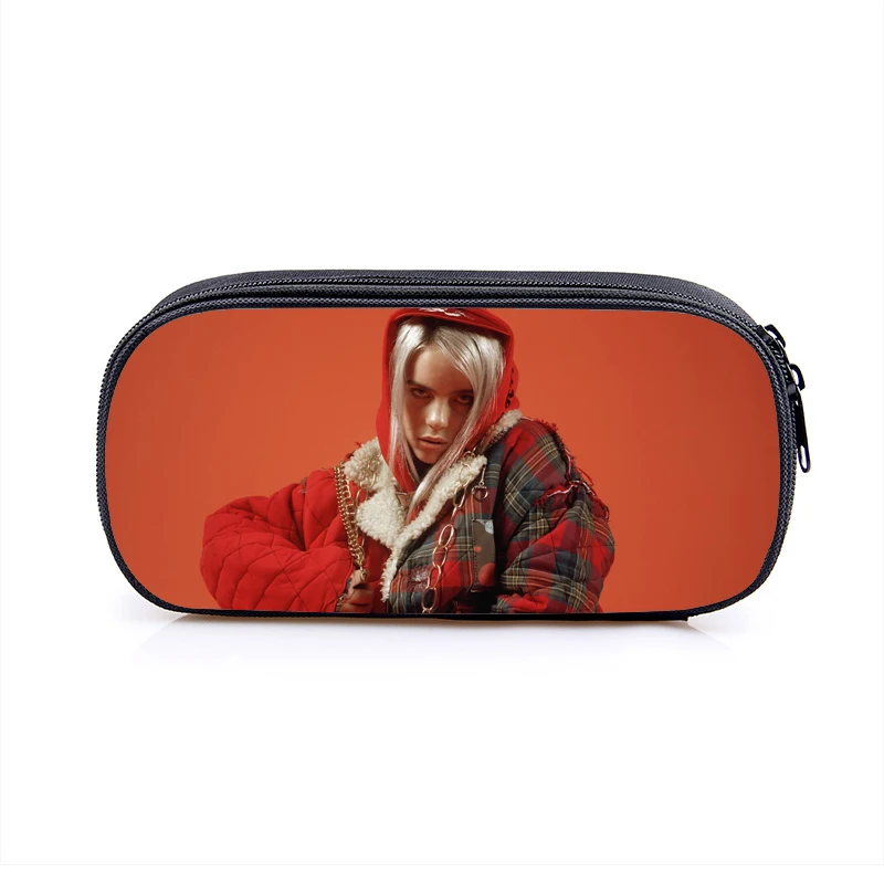 12 Косметический Чехол Billie Eilish s, сумка-карандаш для женщин, косметички для девочек-подростков, футляр для карандашей, школьный чехол, принадлежности - Цвет: 12