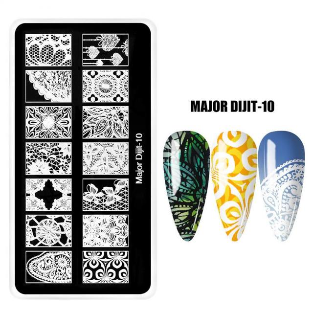 irregular shape Nail Stamping Plates Skull Template Dot Point Image Printing Stencil Nail print template Manicuring Tool
