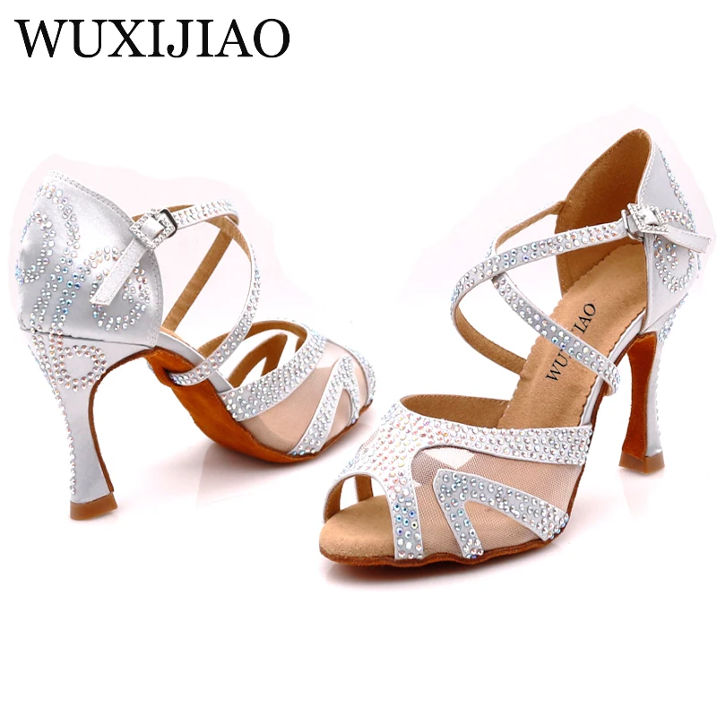  Sandalias para Mujer Ausgestelltes Heel Super de satén Zapatos de Baile Latina Jia Jia y20524  Talla 39 Color Plateado 