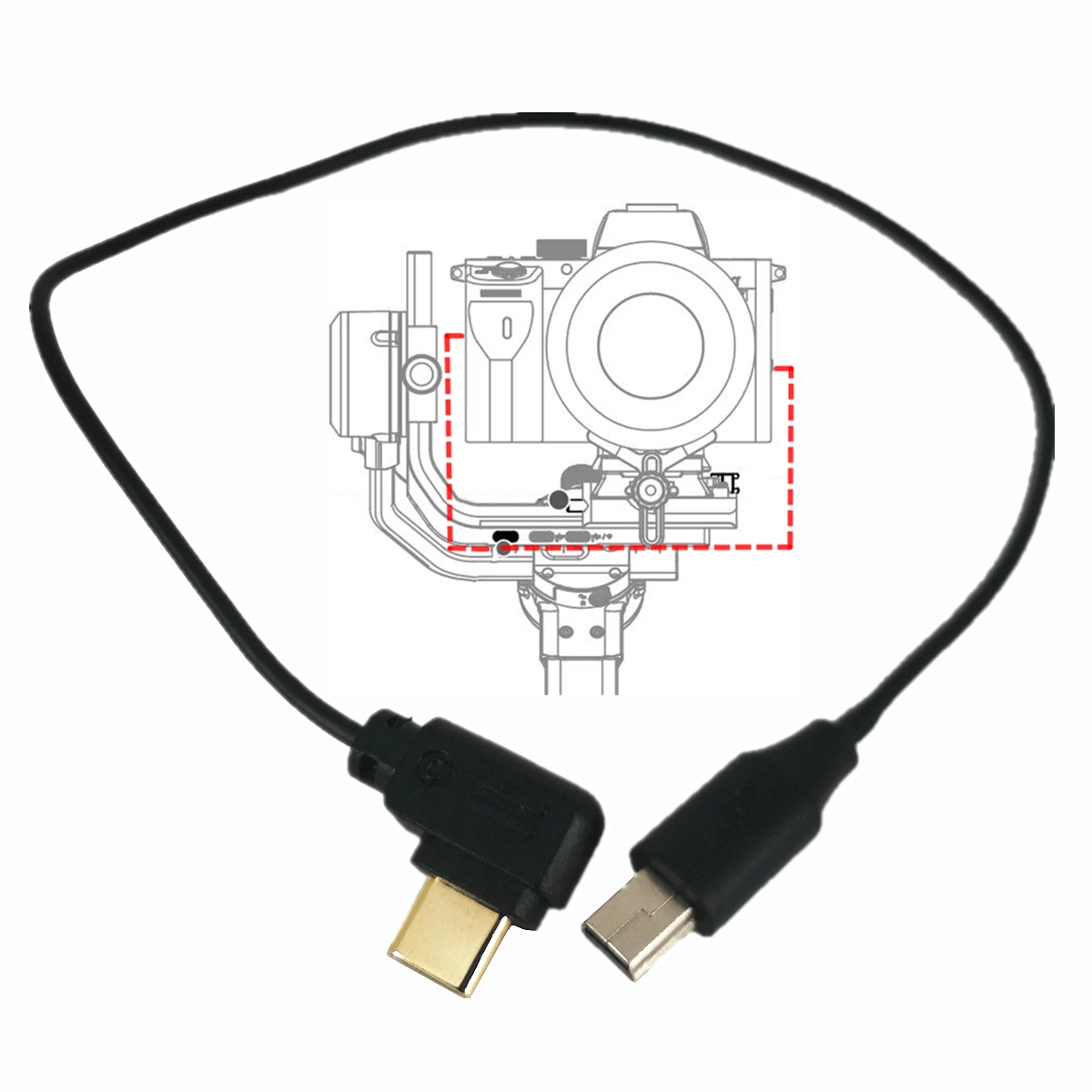 tipo c para Mini Usb Cabo de Controle Multi-câmera Mini-usb para Dji Rsc2 Rs3 Rs2 Canon 6d 5d Mark ii 800d 80d Ronin Sc2 s2 Moza - Image 4