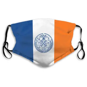 

Flag Of New York City Masks With filter Washable & Reusable Anti Dust Breathable Mask With Adjustable Ear Loops for Men & Women