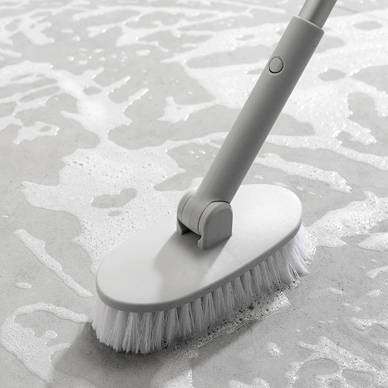 

Retractable Household Cleaning Brush Aluminum Rod Long Handle Cleaning Floor Brushes Tile Cleaning Broom Toilet Wall Hard Brush