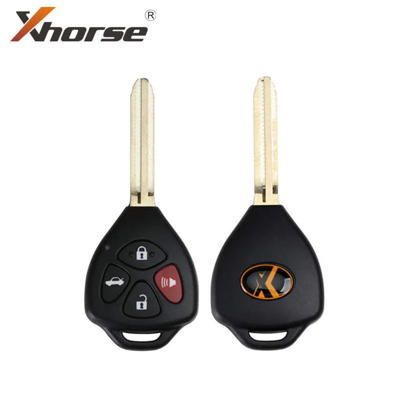 Проводной универсальный дистанционный ключ Xhorse VVDI2 XKTO02EN для Toyota Style плоский 4