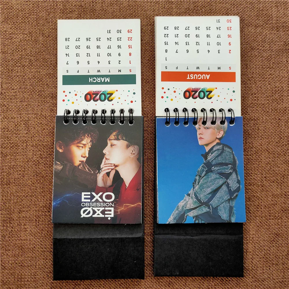 Kpop Exo obsession календарь высокое качество EXO альбом obsession Настольный календарь Настольный для фанатов подарок Новые поступления
