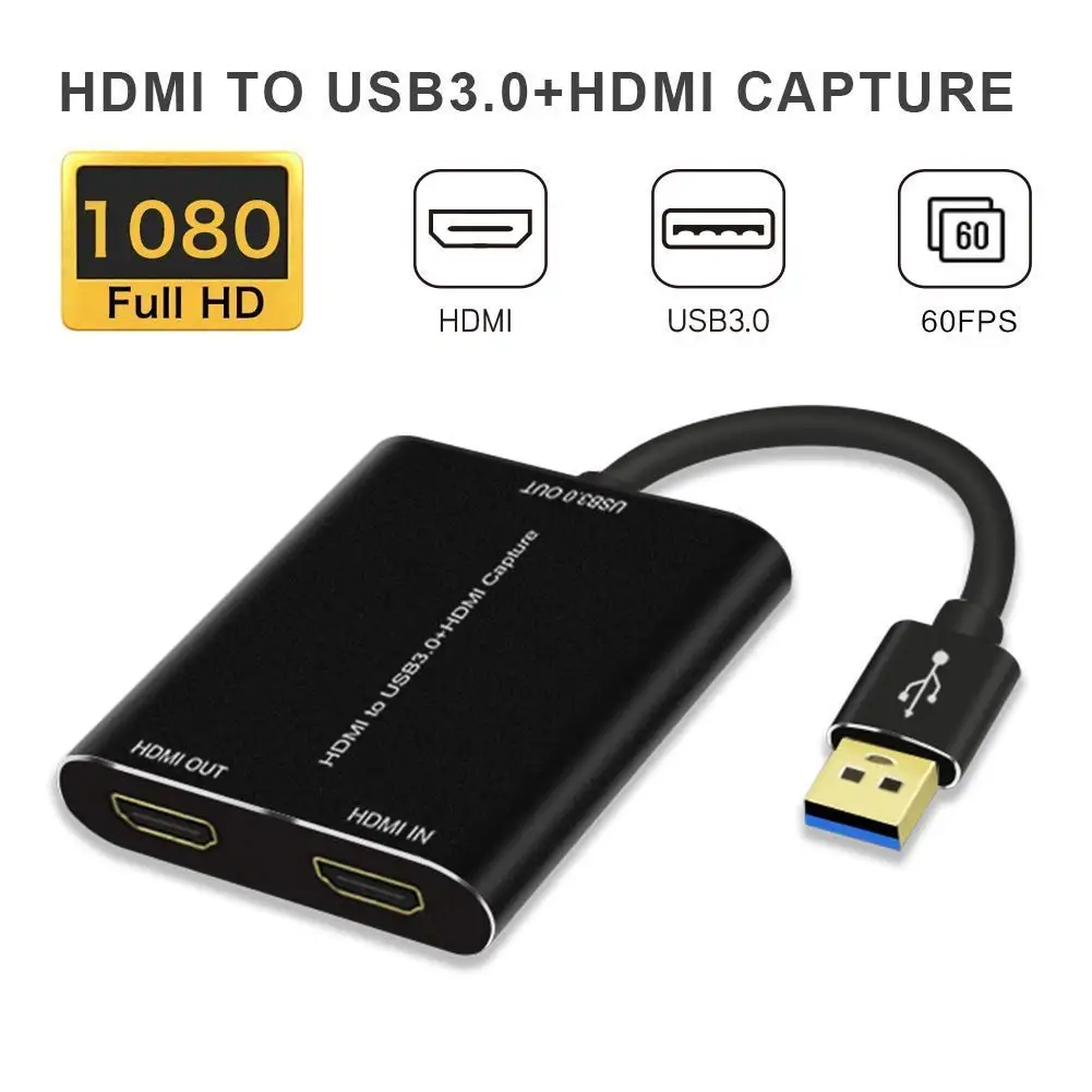 Захват видео через USB Full HD 1080P Ezcap Запись видео в режиме реального времени запись игры, HDMI USB 3,0 адаптер видео и аудио Захват