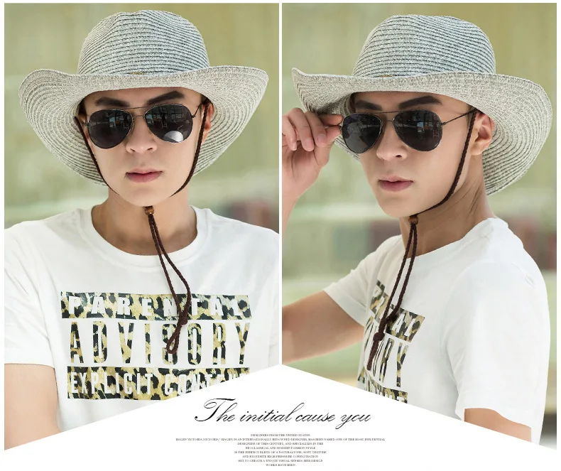 Vintage Western Cowboy Hat For Men Women Summer Straw Hats Cowgirl Jazz Cap Wide Brim Sun Caps Sombrero Foldable Hat