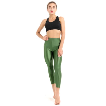 

Fluorescent Women's Fitness Leggings High Waist Trousers Women's Elastic Pants