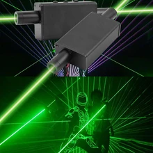 Ręczny Mini zielony Laser miecz, lekki akumulator projektor laserowy dwugłowy efekt sceniczny światła akumulator do Bar Dj Sh