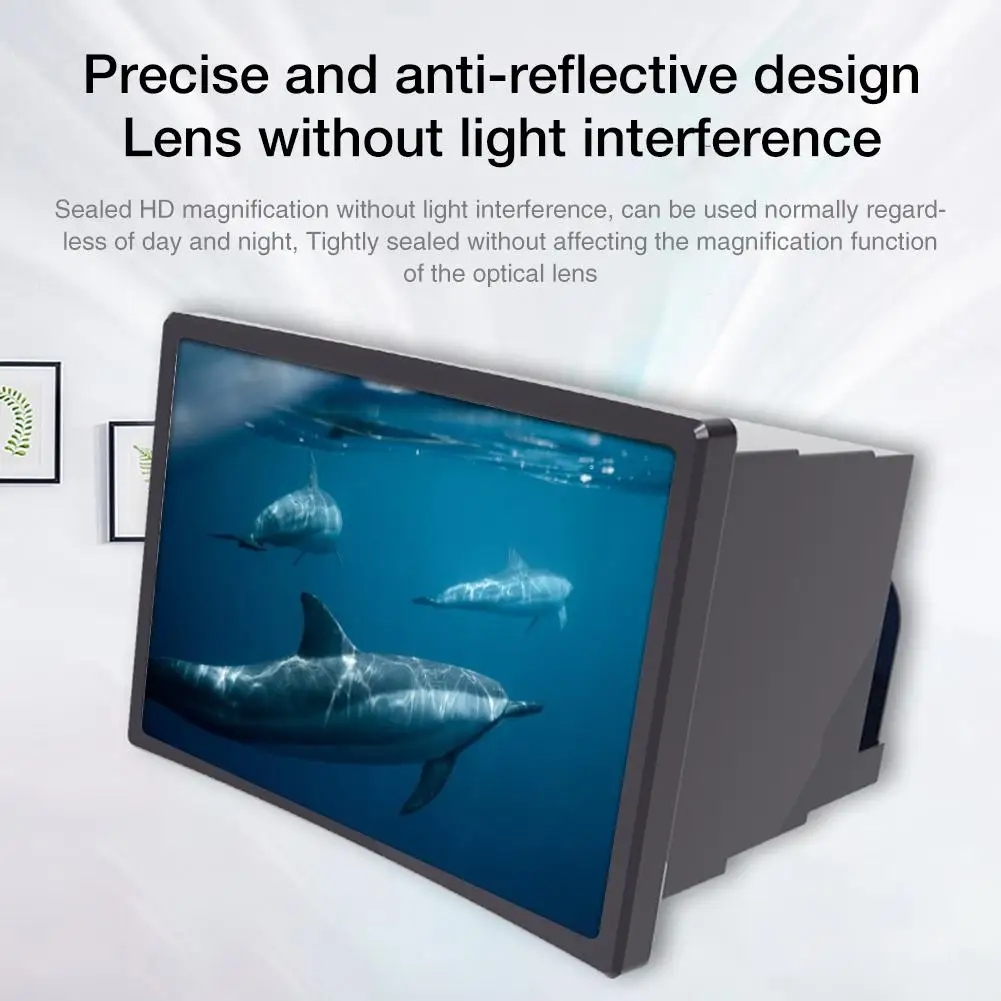 F10 3D 12 дюймов лупа для мобильного телефона прочный Телескопический многофункциональный экран Лупа аксессуары для телефонов