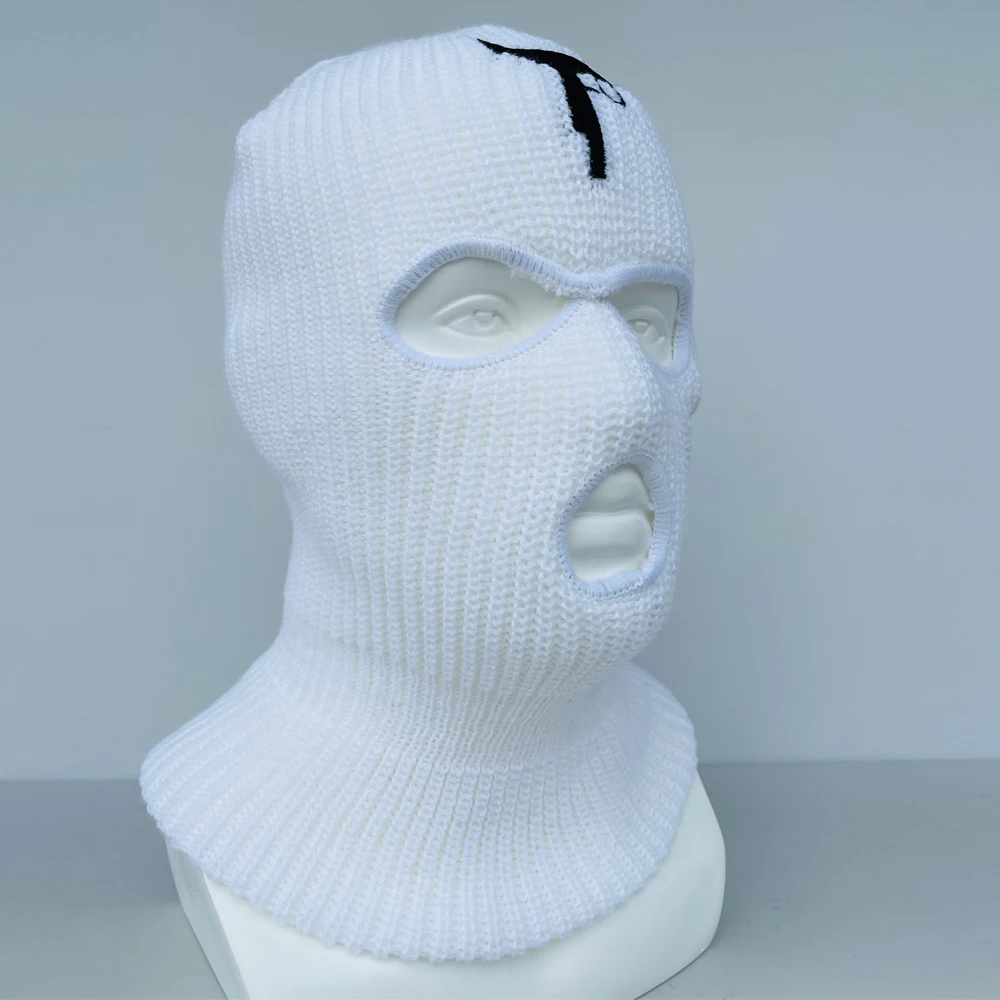 beanie cap for men Fashion Neon Balaclava Three-hole Ski Mask Tactical Mask Full Face Mask Winter Hat Party Mask Limited Embroidery bone masculino mens winter hat skullies