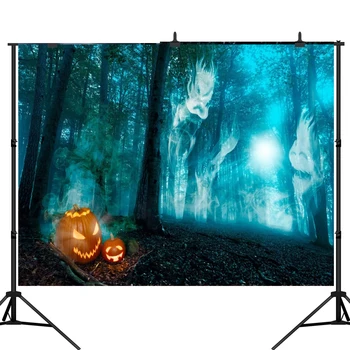 

Lyavshi Halloween Pumpkin Ghost Wild Horrible Scenic Photographic Backgrounds Photography Backdrops For Photo Studio
