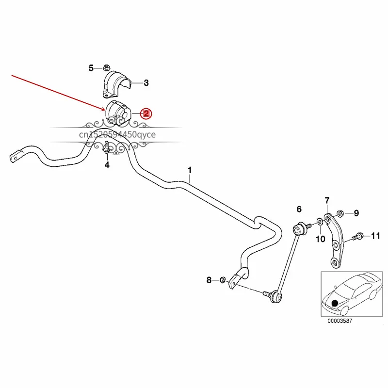Передний стабилизатор открывающийся клей подходит для 520b mw740 передний стабилизатор втулка стабилизатора Резиновый рукав резиновый подшипник