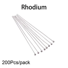  50-200pcs/lot 16 20 25 30 40 50 mm Gold Metal Ball Head Pins For Diy Jewelry Making Head pins Findings Dia 0.5mm Supplies 