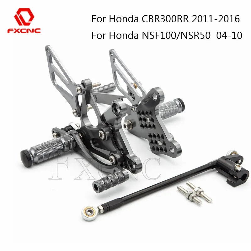 Для Honda CBR300RR CBR 300 2011- NSF100 NSF 50 2004-2010 CNC регулируемый мотоциклетный задний комплект для ног Peg педаль подставка для ног
