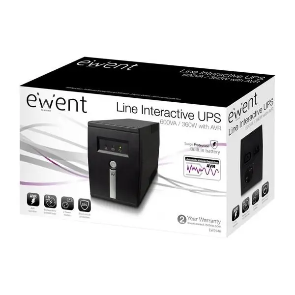 ИБП класса Line Interactive Ewent EW3946 360W черный| |