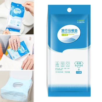

10pcs/set Disposable Toilet Seat Covers Expendable Waterproof Toilet Paper Mat for Travel FPing