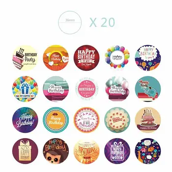 

38pcs Stickers DIY Cute Happy Birthday Scrapbook Paper Stationery Crafts Scrapbooking Decorative Sticker for Decoration Randomly