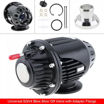 

1pcs Durable Universal Black BOV1010 4 IV Bov Turbo Pull Type Blow Off Valve Bov Exhaust Valve BOV with Adapter Flange