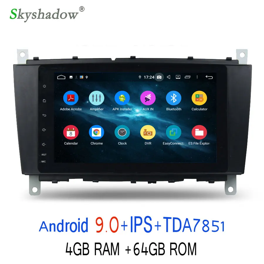 DSP TDA7851 Android 9,0 для Benz W203 W467 W209 W219 4 Гб ОЗУ 64 Гб ПЗУ 8 ядерный автомобильный dvd-плеер 2DIN Wifi BT RDS радио тюнер gps карта