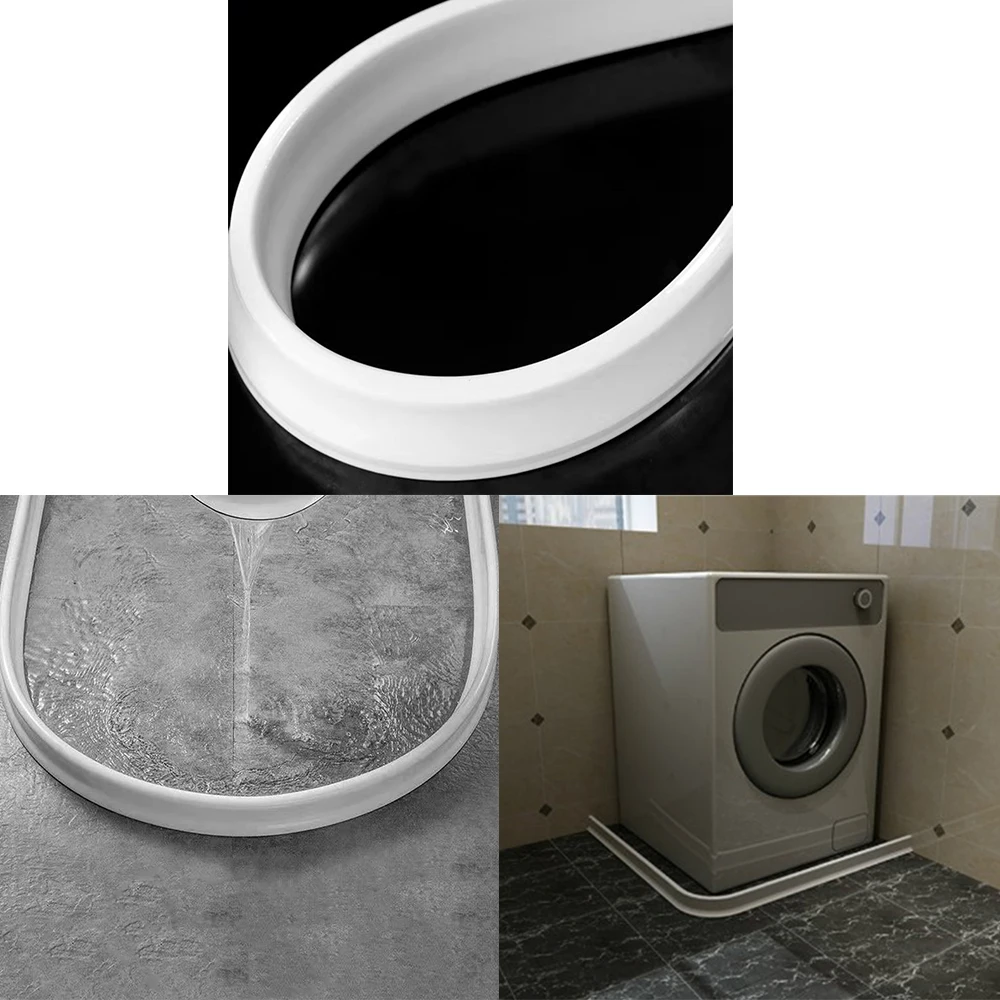 Flexible Silicone Bathroom Water Stopper Flood Barrier Rubber Dam Silicon Water Blocker Dry and Wet Separation Home Improve