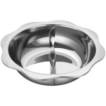 Twin Divided 304 Stainless Steel Cookware Hot Pot Soup Pots Kitchen basin chafing dish commercial induction cooker pot mx1021175