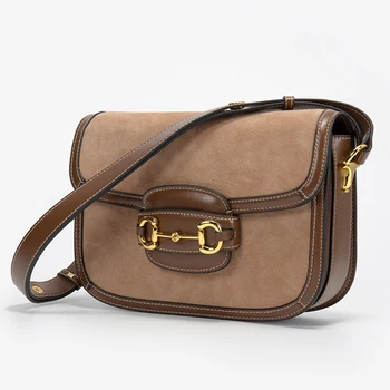 

2020 new frosted cow leather bean curd bag leather lady bag single shoulder flap pocket saddle cross-body bag Messenger hang bag