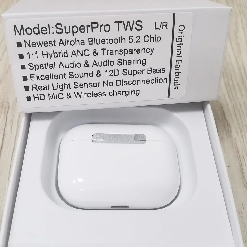 SuperPro Pro 3 TWS Dual ANC Bluetooth 5 2 наушники беспроводные 12D Super Bass Airoha 1562S PK 1562A шумоподавление
