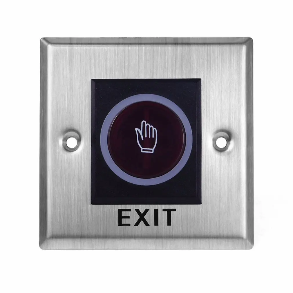 

No Touch Sensor Exit Switch Induction Type Inductive Exit Release Button Switch with LED Indicator Light Access Control DC12V